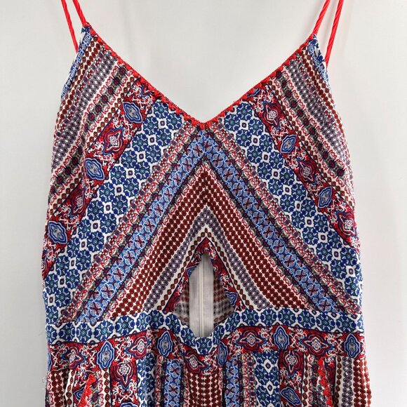 Shinestar Sleeveless Boho Print Jumpsuit Adjustable Straps Size XL Pants Western - Picture 7 of 12